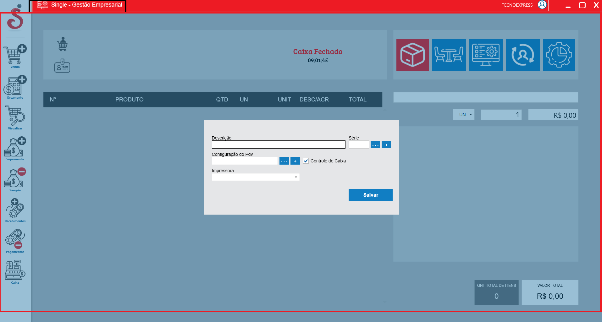 Exemplo de erro de descrição ausente